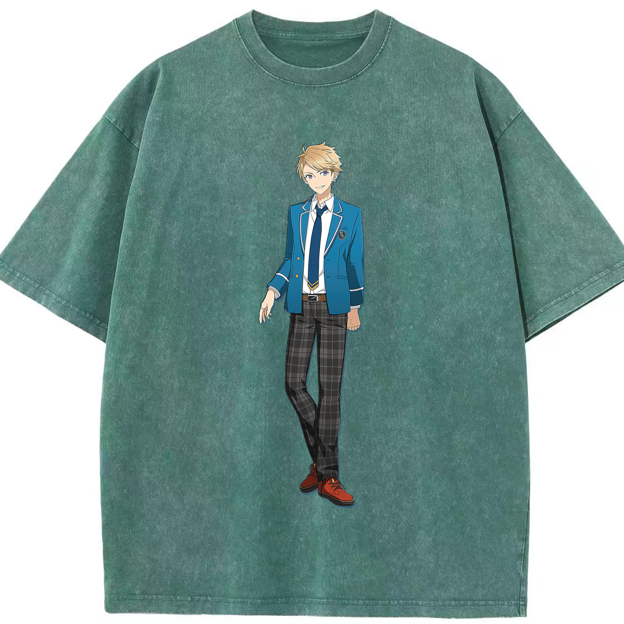 （画像用） あんさんぶるスターズ! Ensemble Stars 綿100% ヴィンテージ風 半袖Tシャツ（フロントプリント）